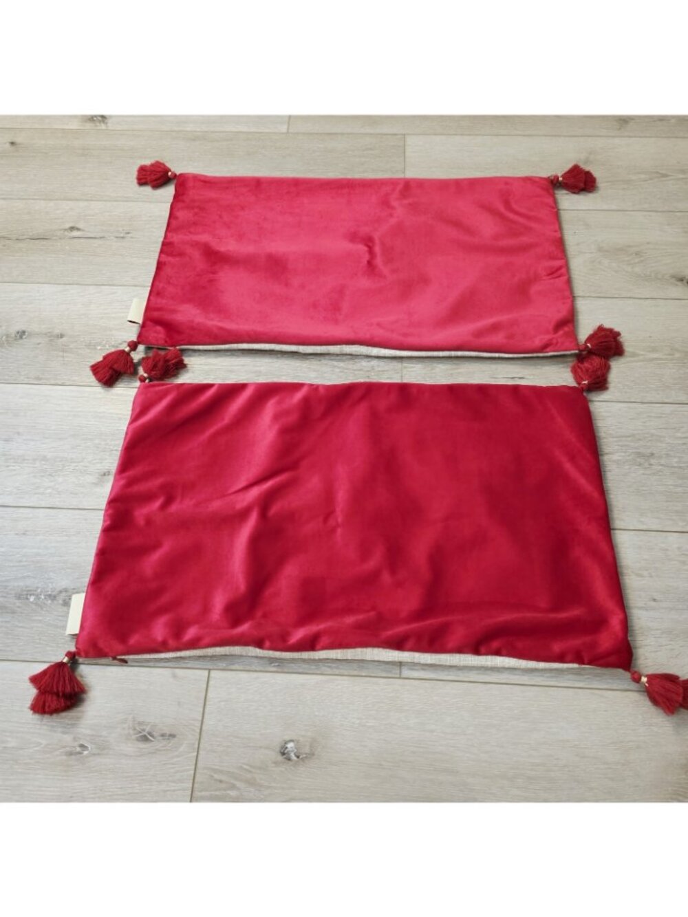 2 Embroidered Chinese Zodiac Signs Theme Red Gold Throw Fringe Pillow Covers - Picture 5 of 9